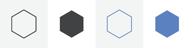 conjunto de vectores de iconos de hexágono uso para UI web o aplicación