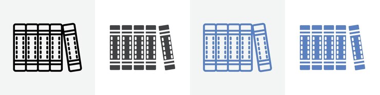 Vector conjunto de vectores de iconos de libros uso para ui web o aplicación
