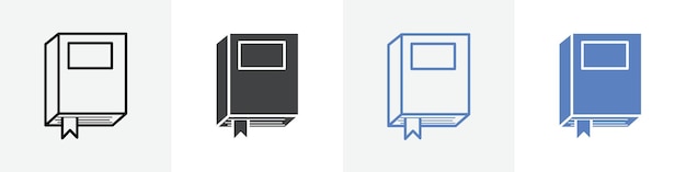 conjunto de vectores de iconos de libros uso para la web