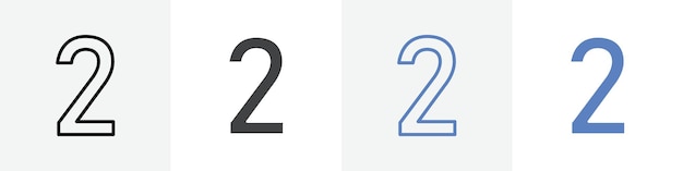Conjunto de vectores de íconos número 2 uso para UI web o aplicación