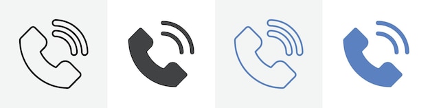 conjunto de vectores de iconos de teléfono uso para la web