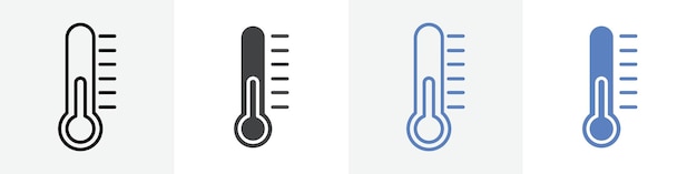 conjunto de vectores de íconos de temperatura uso para UI web o aplicación