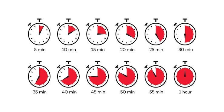 Vector conjunto de vectores de iconos de temporizador