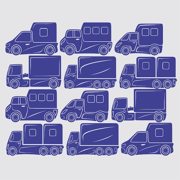 Vector conjunto de vectores de iconos de transporte