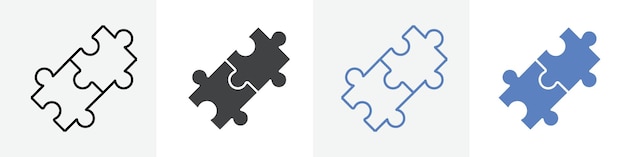 conjunto de vectores de iconos uso para rompecabezas web
