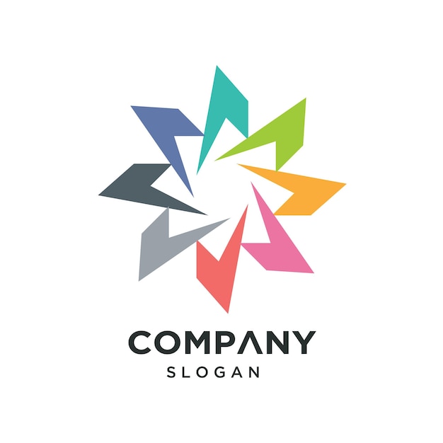 Conjunto de vectores de ideas de diseño de logotipo de empresa