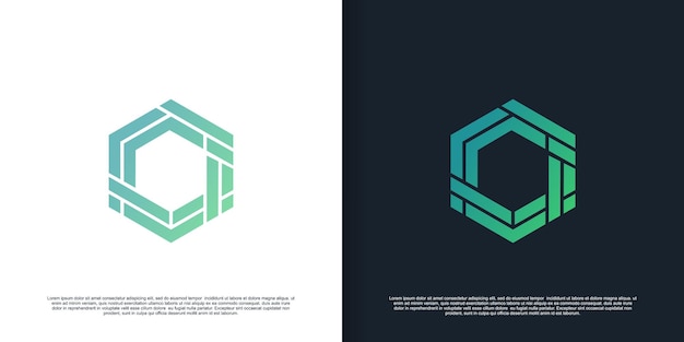 Conjunto de vectores de ideas de diseño de logotipos de empresas Vector Premium
