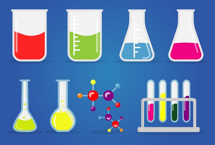 Conjunto de vectores de ilustración de laboratorio. Ilustración vectorial.