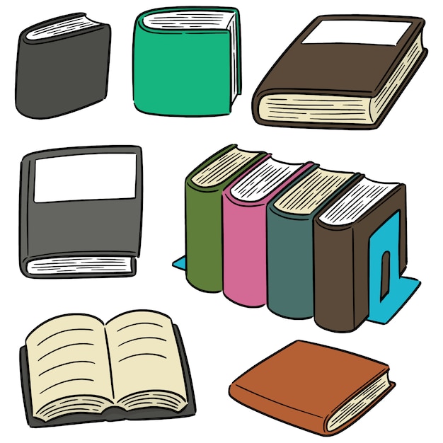 Vector conjunto de vectores de libro