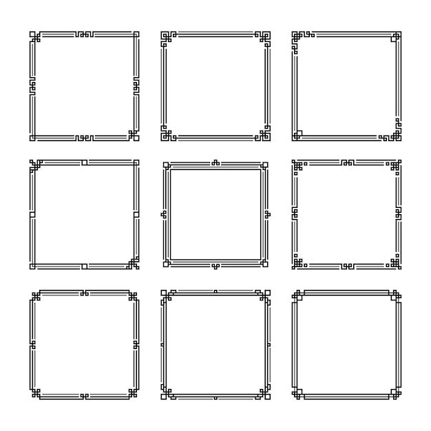 Conjunto de vectores de marco cuadrado