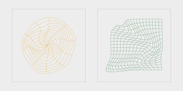 Conjunto de vectores de objetos de estilo Y2K Gran conjunto de objetos retro para diseño Plantillas para carteles de notas