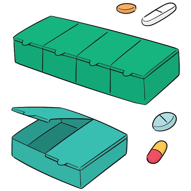 Vector conjunto de vectores de pastillero