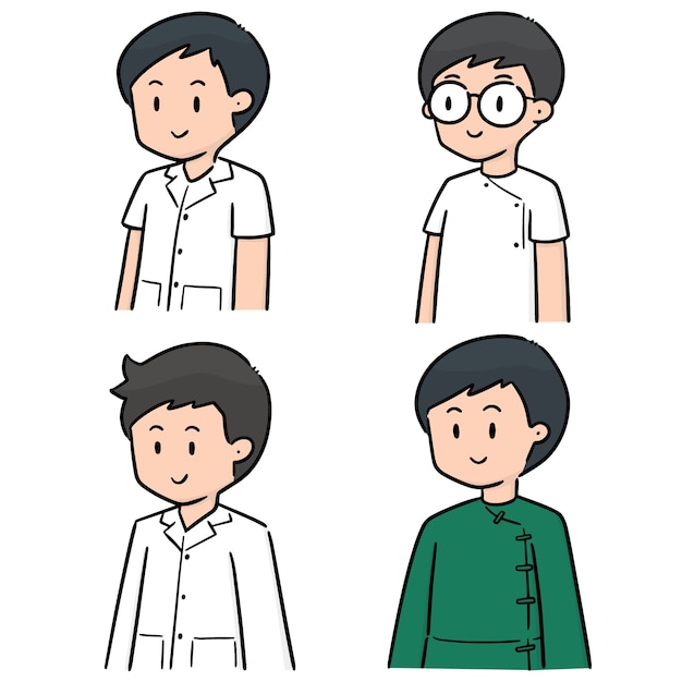 conjunto de vectores de personal médico