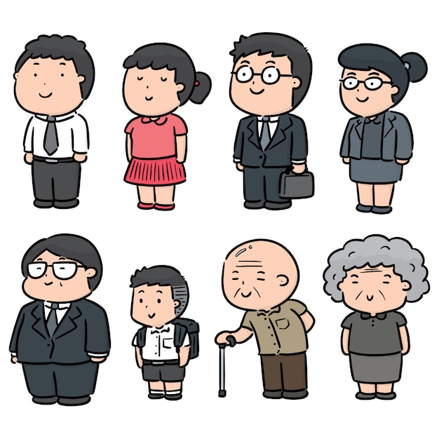 Conjunto de vectores de personas