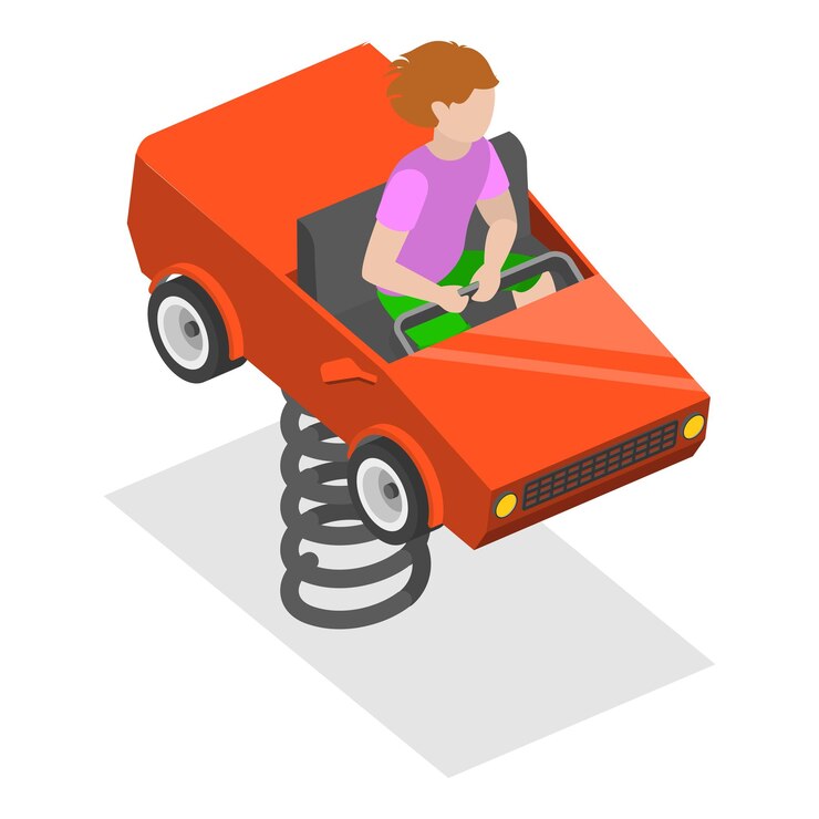Vector conjunto de vectores planos isométricos 3d de elementos de juegos infantiles actividades de verano artículo 3
