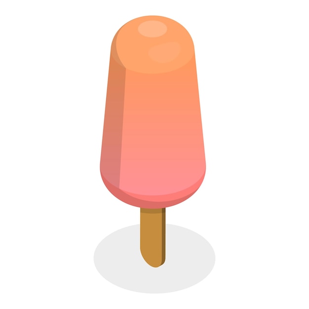 Conjunto de vectores planos isométricos 3D de paletas Postres helados frutales coloridos Artículo 3