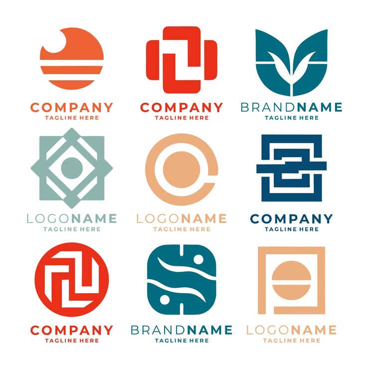 Vector conjunto de vectores de plantillas de logotipo de la empresa
