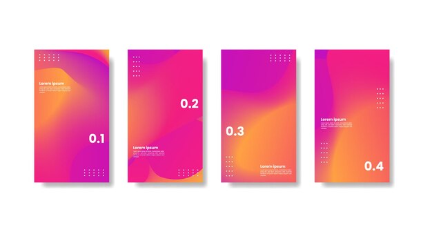 Conjunto de vectores de plantillas de redes sociales para empresas