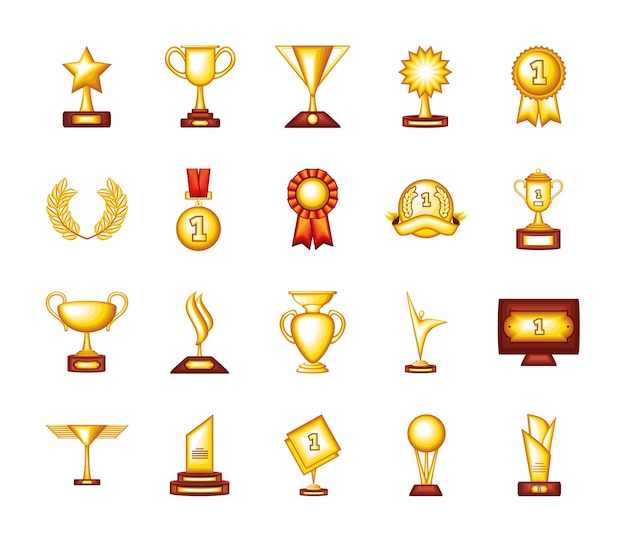Conjunto de vectores de premios de oro