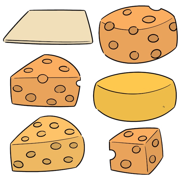 Conjunto de vectores de queso
