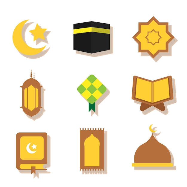 Vector conjunto de vectores de ramadhan