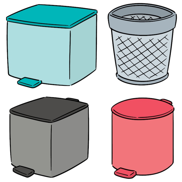 Vector conjunto de vectores de reciclaje de basura
