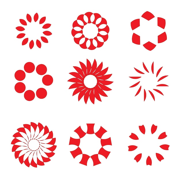 Conjunto de vectores redondos abstractos
