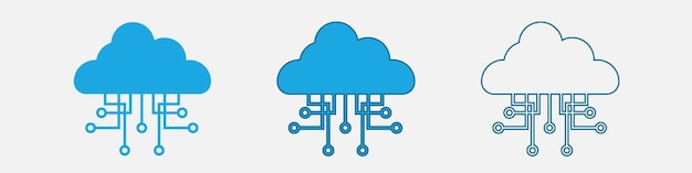 Conjunto de vectores de servidor en la nube Almacenamiento de datos