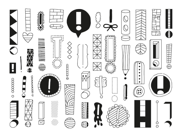 Conjunto de vectores de signo de exclamación