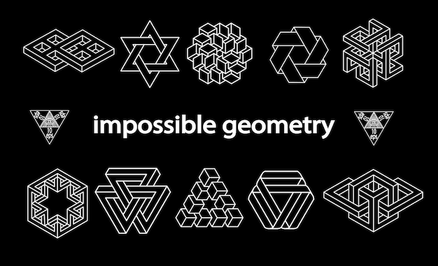 Conjunto de vectores de símbolos de geometría imposible