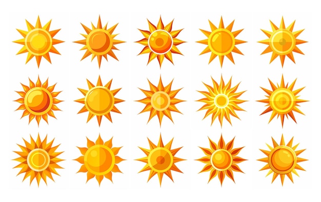 conjunto de vectores solares