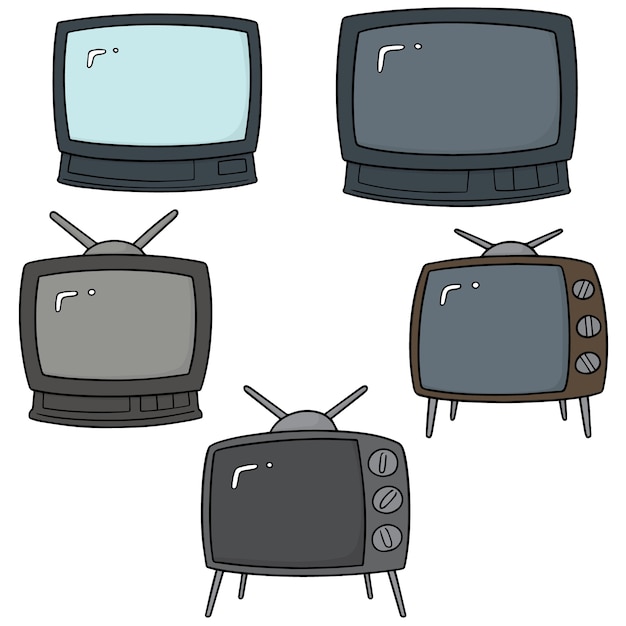 conjunto de vectores de television