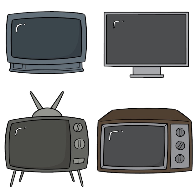 conjunto de vectores de televisión