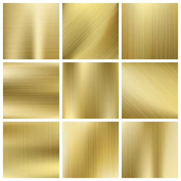 Conjunto de vectores de textura de oro