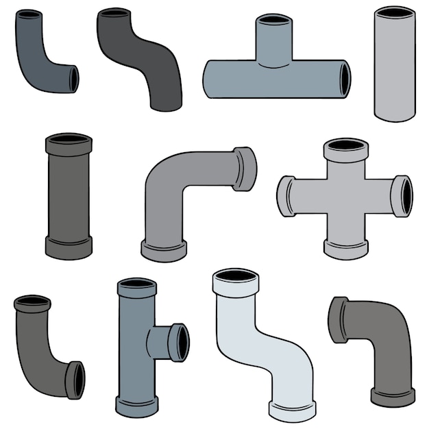 Vector conjunto de vectores de tubería