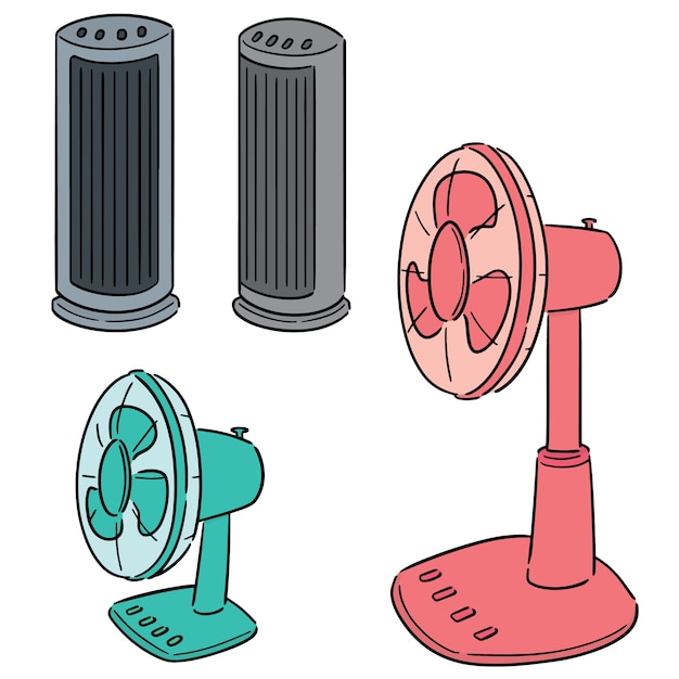 conjunto de vectores de ventilador