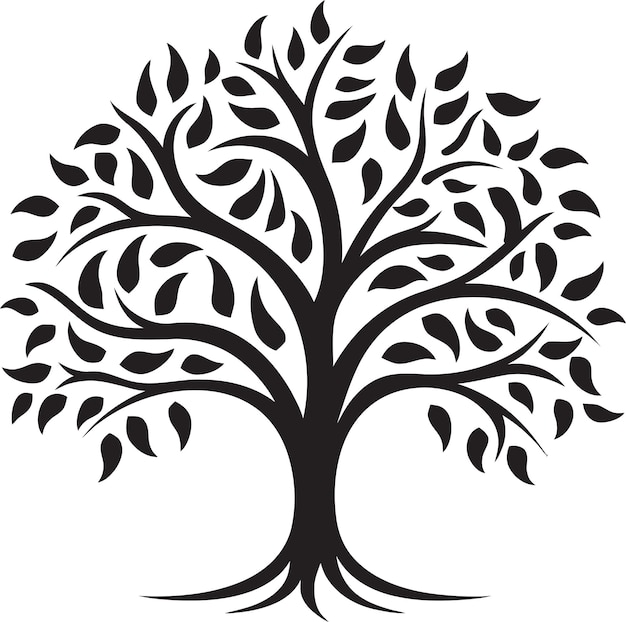 Conjunto vectorial de árboles de belleza arbóreos