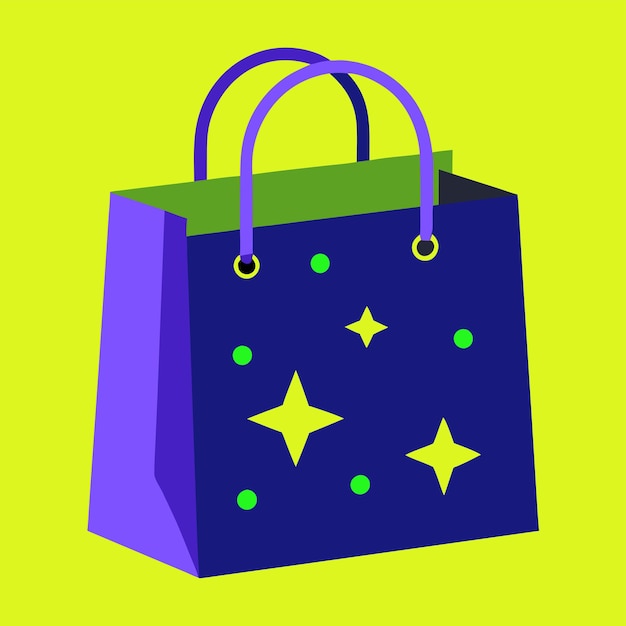 Un conjunto vectorial de bolsas de compras vacías de colores realistas para la promoción está en un fondo blanco