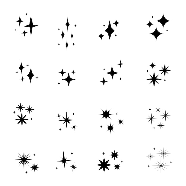 conjunto vectorial de chispas estelares