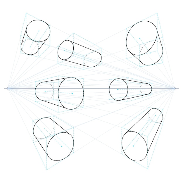 Conjunto vectorial de cilindros