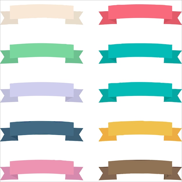 conjunto vectorial de cintas de colección en diferentes estilos