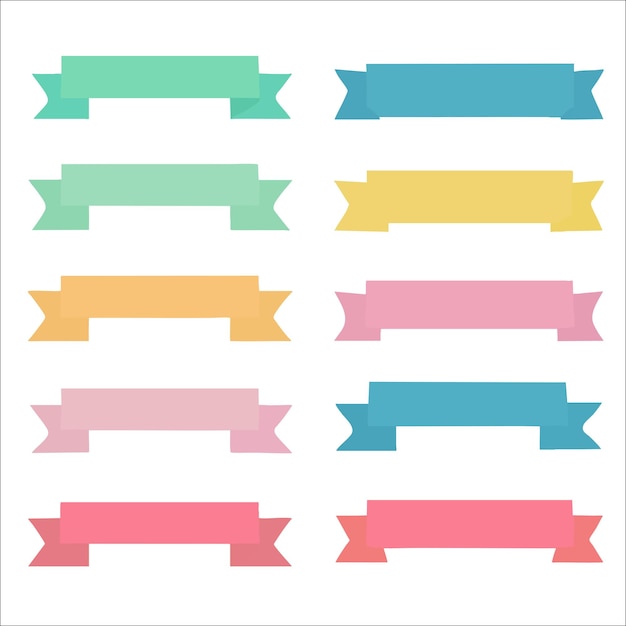 conjunto vectorial de cintas de colección en diferentes estilos