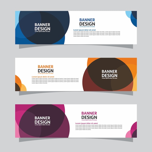 Conjunto vectorial de concepto de diseño de fondo de banner de paisaje plantilla de diseño de negocio de fondo web