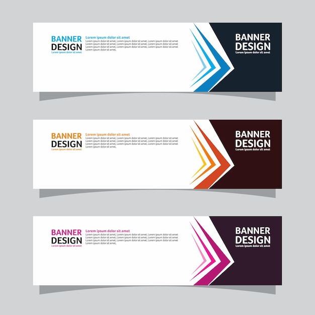Conjunto vectorial de concepto de diseño de fondo de banner de paisaje plantilla de diseño de negocio de fondo web