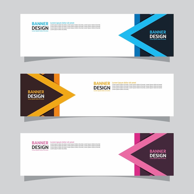 Conjunto vectorial de concepto de diseño de fondo de banner de paisaje plantilla de diseño de negocio de fondo web