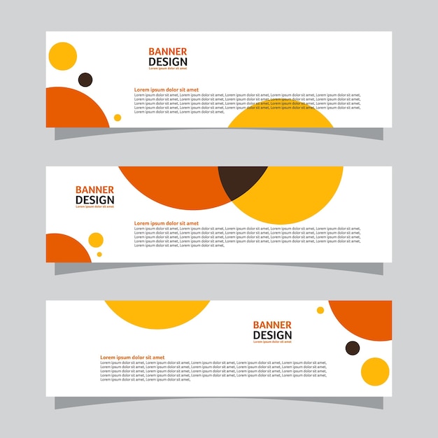 Conjunto vectorial de concepto de diseño de fondo de banner de paisaje plantilla de diseño de negocio de fondo web