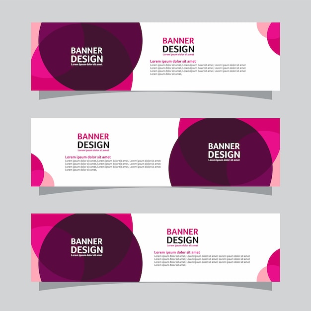 Conjunto vectorial de concepto de diseño de fondo de banner de paisaje plantilla de diseño de negocio de fondo web