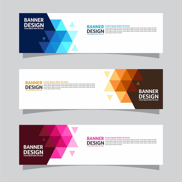 Conjunto vectorial de concepto de diseño de fondo de banner de paisaje plantilla de diseño de negocio de fondo web
