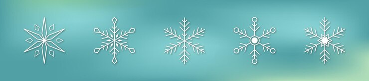 Vector conjunto vectorial de copos de nieve