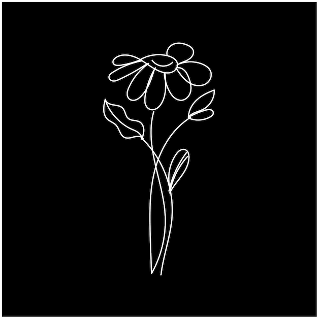 Conjunto vectorial de dibujo botánico de hojas de flores silvestres